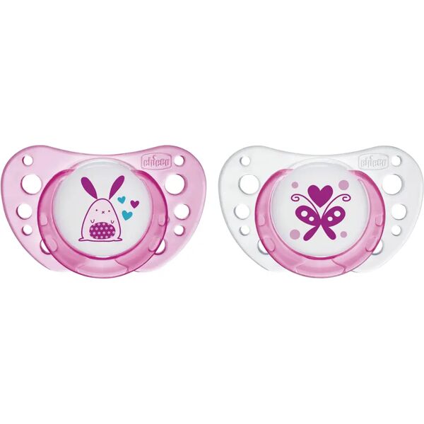 chicco physio air succhietto caucciu girl 0-6 mesi 2 pezzi