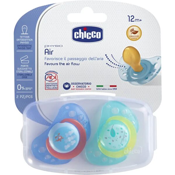 chicco physio air succhietto caucciu +12m 2 pezzi