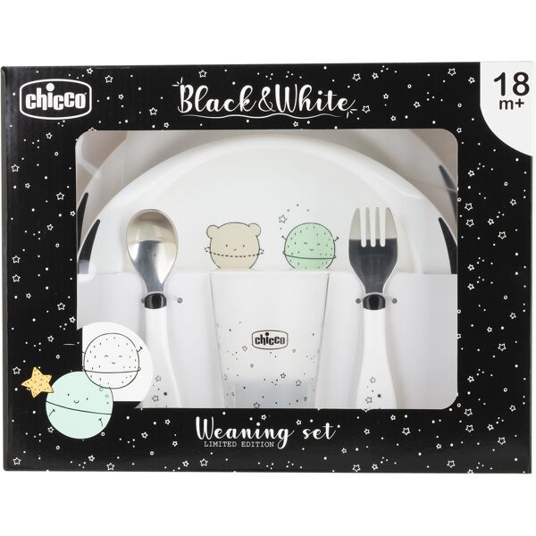 chicco set pappa black&white 18m+ planets