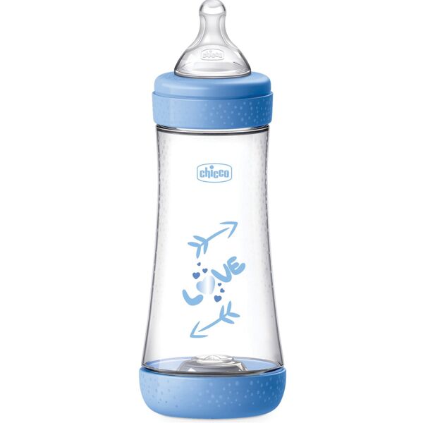 chicco biberon neonato perfect 5 biberon azzurro flusso veloce 4 mesi+ 300 ml