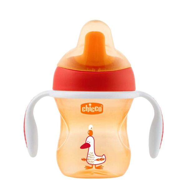 chicco training cup 6 mesi+ capienza: 200ml arancio