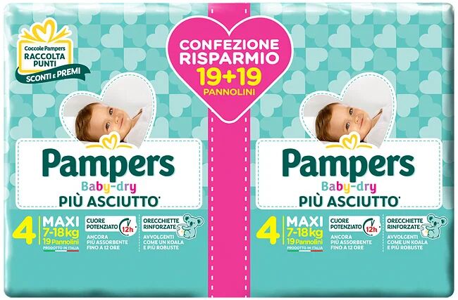 Fater Pampers Baby-Dry Duo Dwct Maxi 38 Pezzi