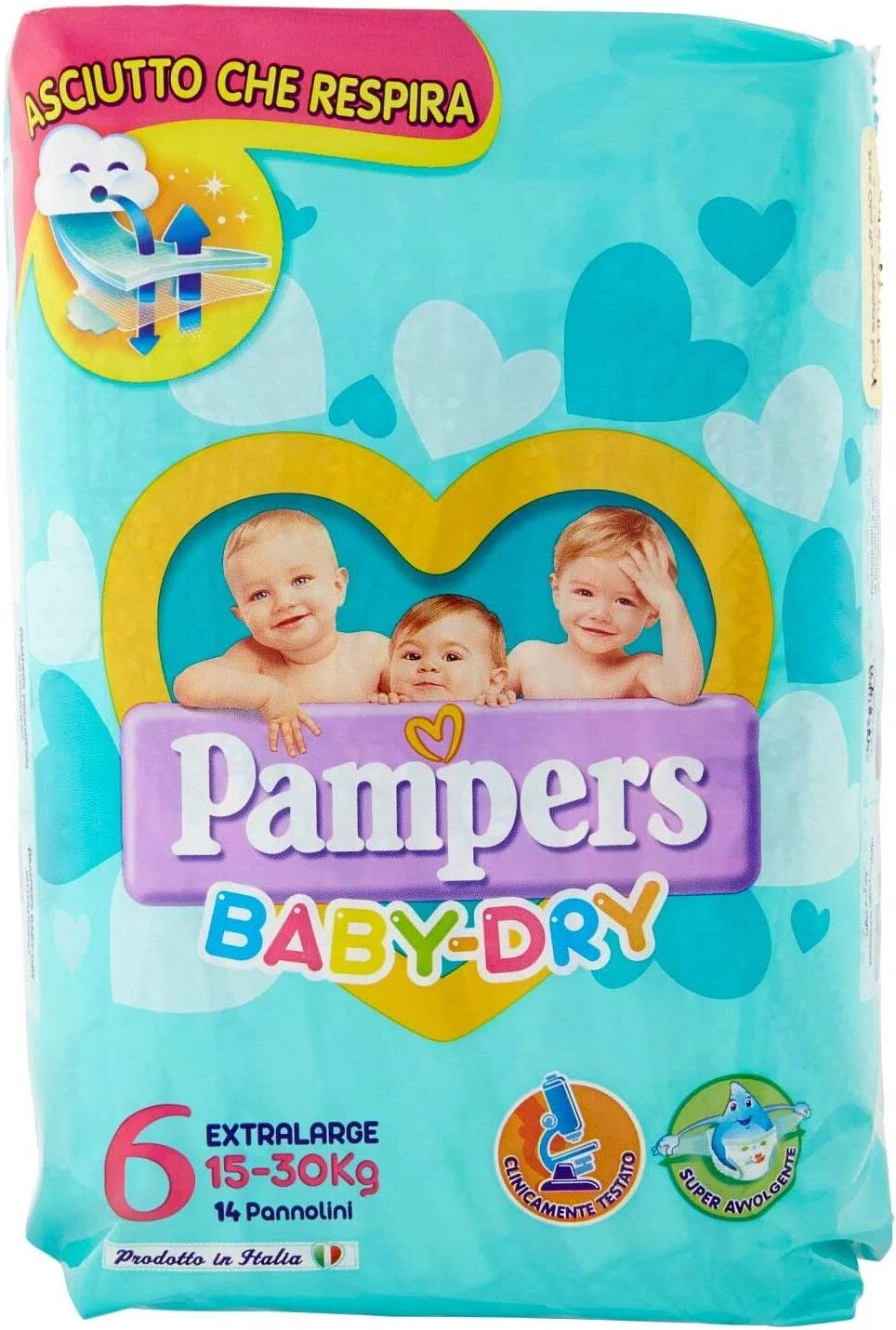 Fater Pampers Baby Dry Dwct Xl 14 Pezzi