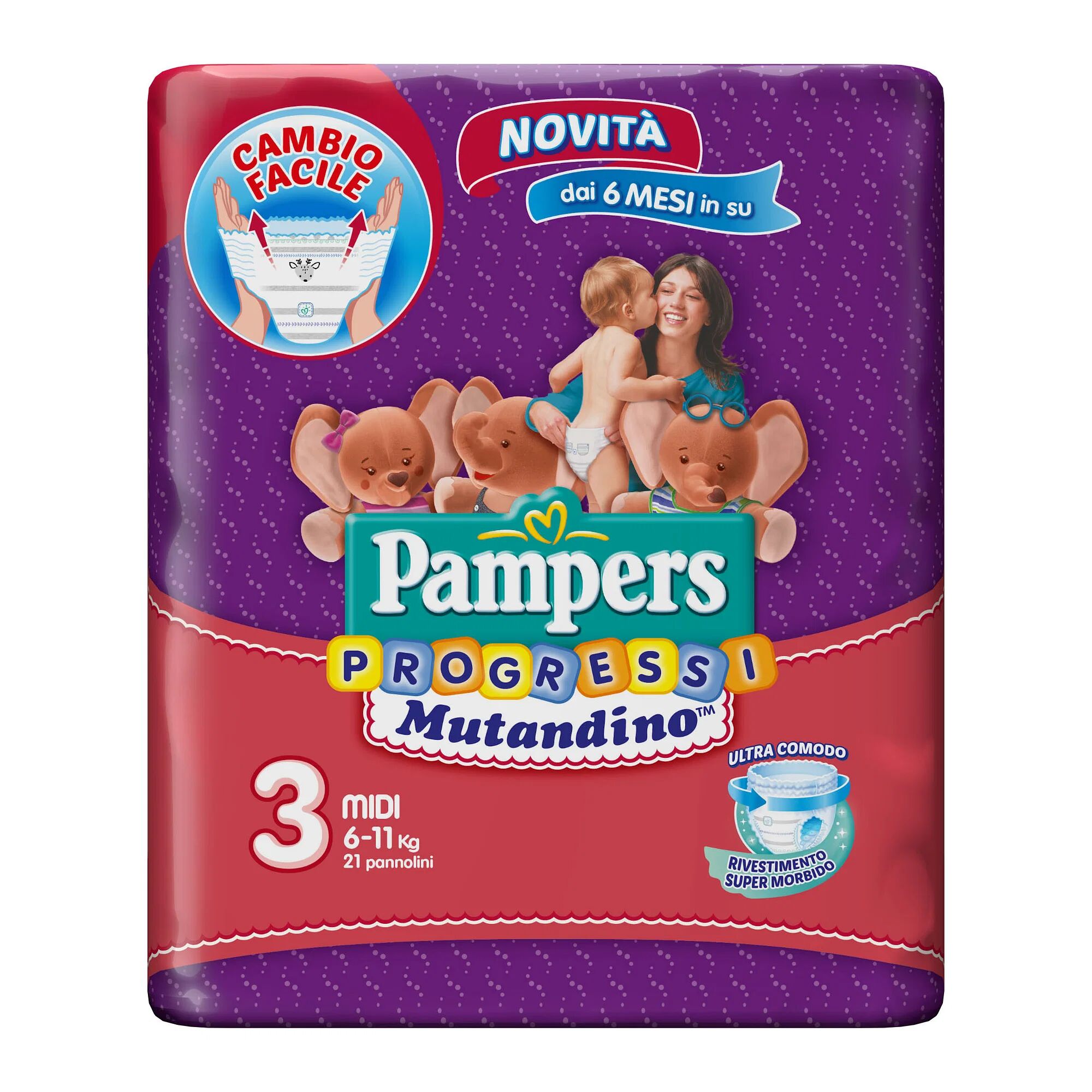 Fater Pampers Progretgtgi Mutandino Cp Tg3 Midi 21 Pezzi