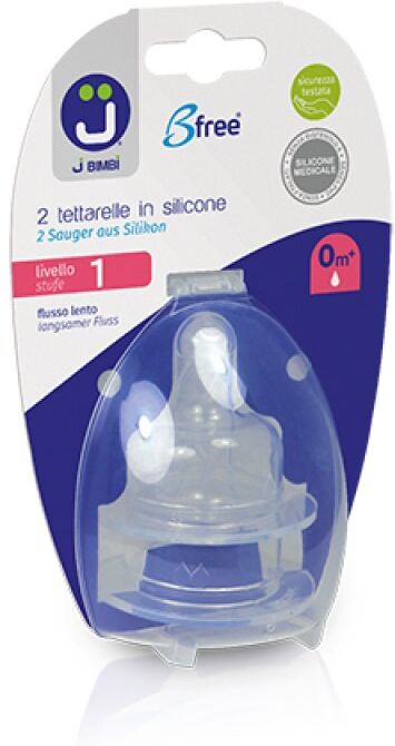 Colpharma J Bimbi Befree Tettarelle In Silicone Flusso Lento Livello 1 2 Pezzi