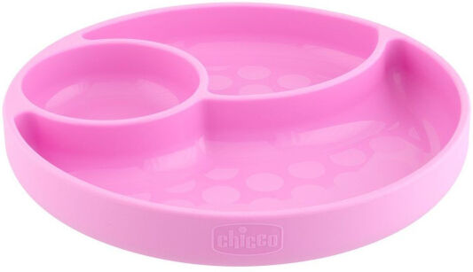 Chicco Piatto Con Ventosa Silicone Girl 12m+