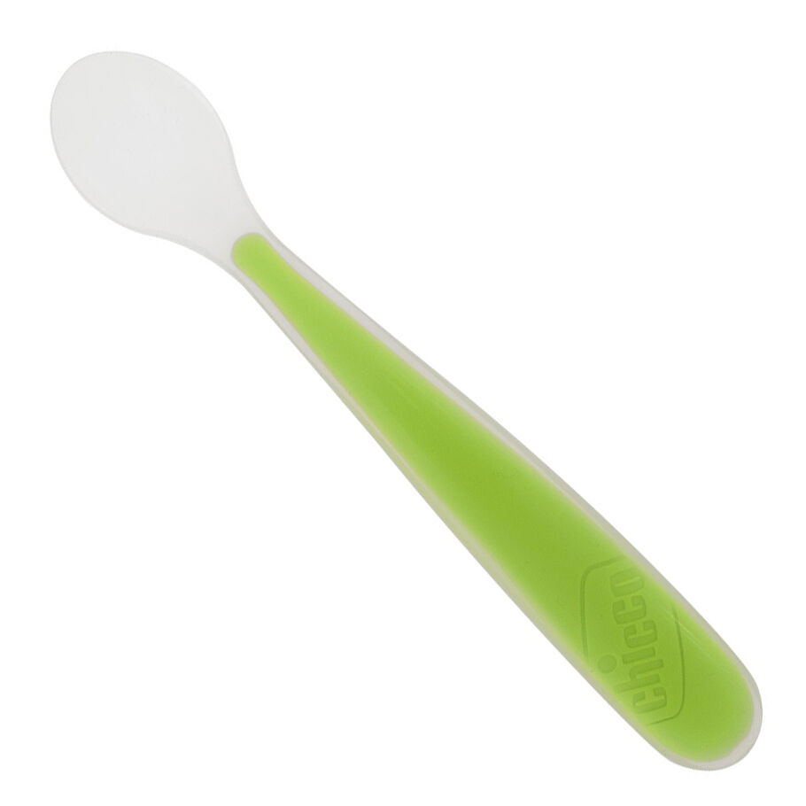 Chicco Cucchiaio Morbido Silicone 6m+ Verde Up