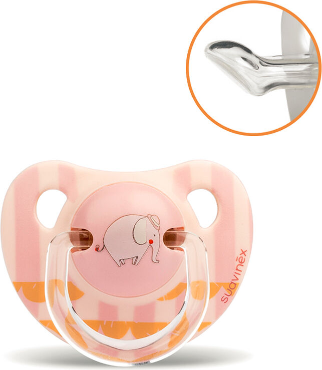 Exclusivas Rimar S.L. Suavinex Succhietto Anatomico S 0/6 Mesi Elefante Rosa