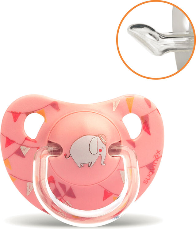 Exclusivas Rimar S.L. Suavinex Succhietto Anatomico S 6/18 Mesi Elefante Rosa