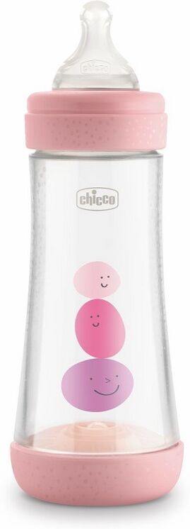 Chicco Biberon Perfect 5 Flusso Veloce In Silicone Girl +4 Mesi 300 Ml