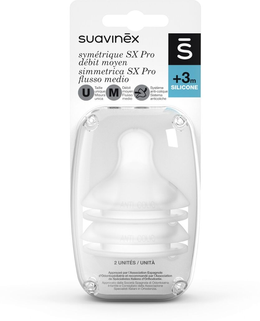 Suavinex Tettarella Simmetrica SX Pro Silicone Flusso Medio