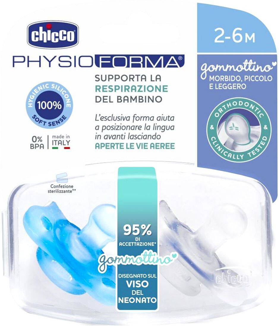 Chicco Gommottino Boy Silicone 2-6 Mesi 2 Pezzi