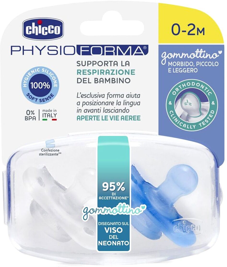 Chicco Gommottino Boy Silicone 0-2 Mesi 2 Pezzi