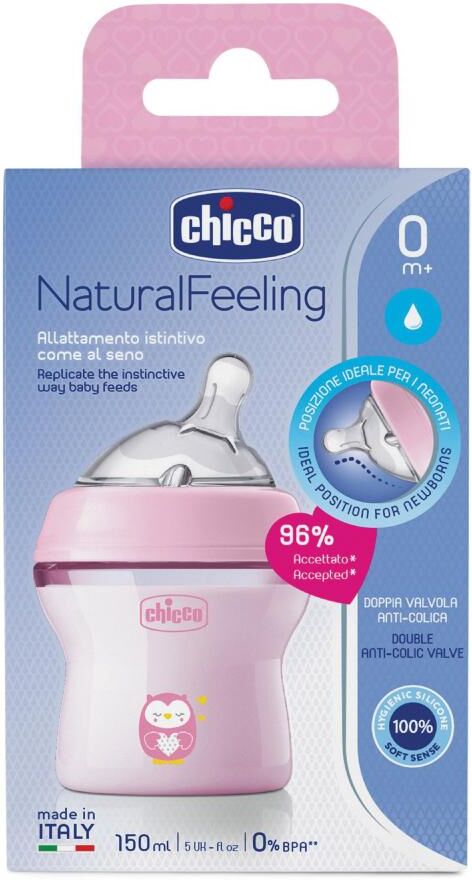 Chicco Ch Bib.Natfeel*pl Girl0m+150ml