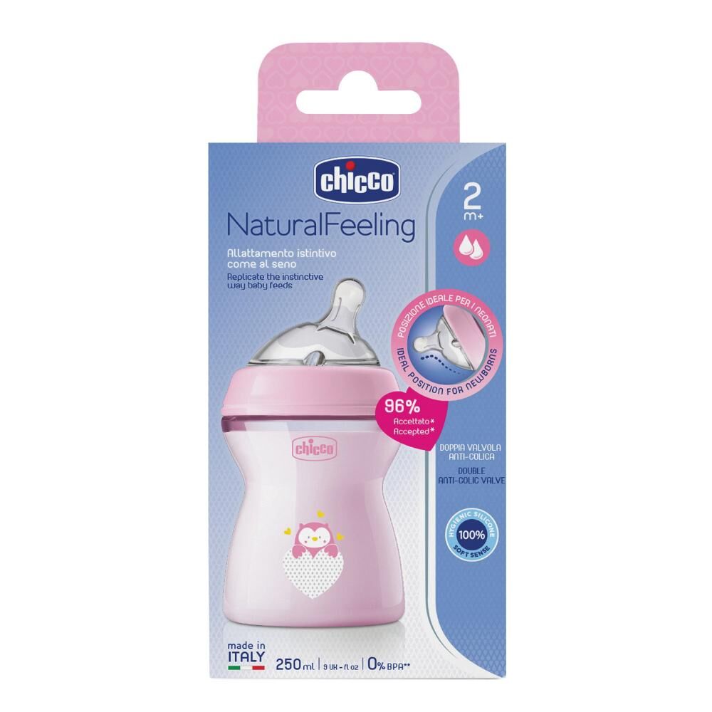 Chicco Ch Bib.Natfeel*pl Girl2m+250ml