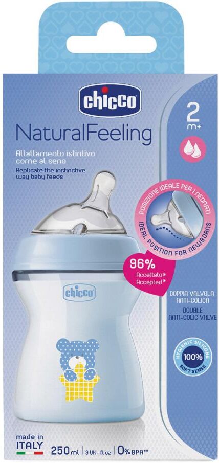 Chicco Ch Bib.Natfeel Pl Boy 2m+250ml