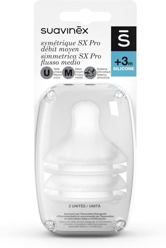 Suavinex Tettarella Simmetrica SX Pro Silicone Flusso Medio