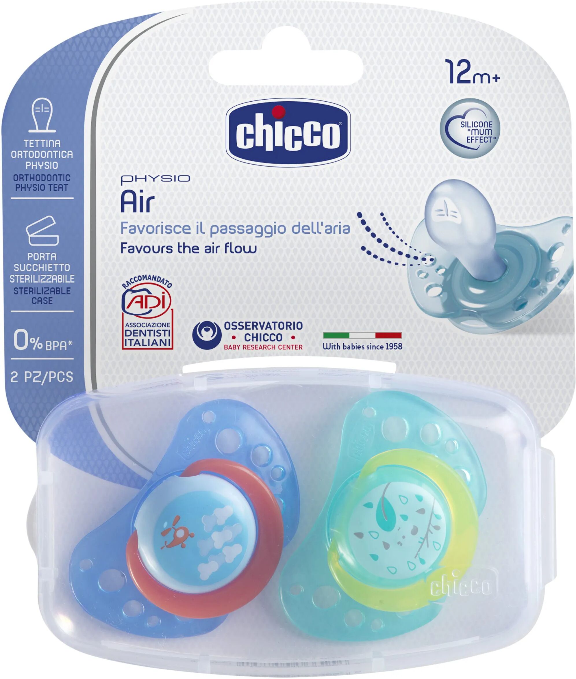 Chicco Succhietto Boy Silicone +12m