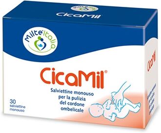 Milte Italia Linea Igiene del Neonato CicaMil 30 Salviettine Cordone Ombelicale