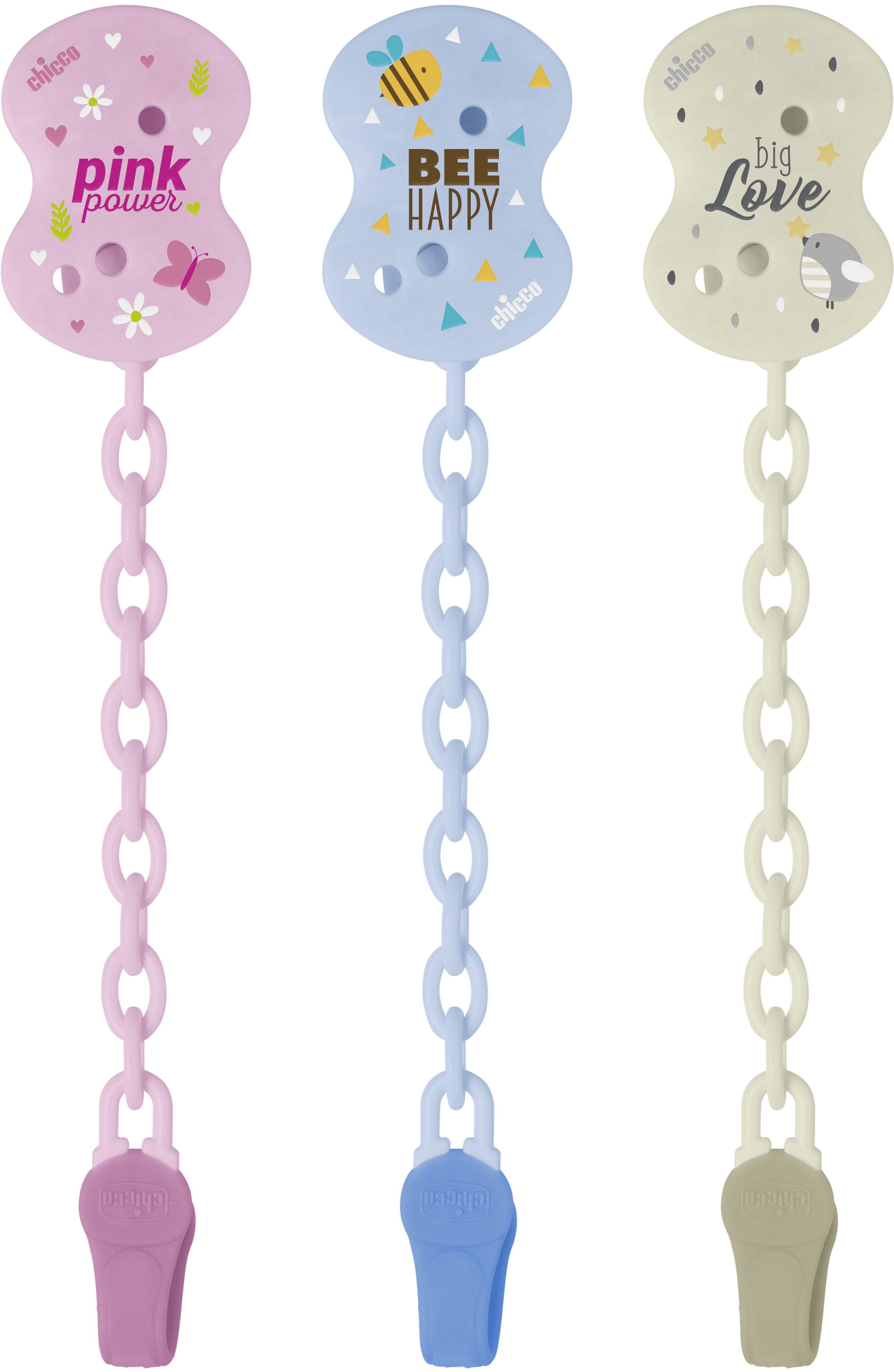 chicco clip con catenella mixed colors new 2020