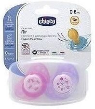 Chicco Physio Air Girl - 2 Succhietti in caucciù 0/6 mesi