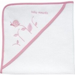 Chicco Accappatoio Quadrato Piquet Con Tenera Lumachina Colore Rosa 0M+