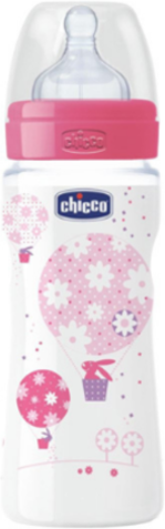 Chicco Biberon Perfect5 Girl 300 Ml Silicone 3 Fori