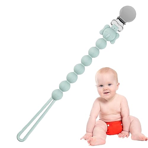 SENZZ Siliconen Fopspeen Houder Clip,Flexibele Bijtring Fopspeenclip Fopspeenhouders en bijtring Fopspeenclip, Essentials voor pasgeborenen voor verlichting van tandjes Baby Essentials