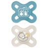 MAM Originele Pure fopspeen van biologisch hernieuwbare materialen met SkinSoftTM siliconen speen voor baby's vanaf 0-2 maanden, blauw, 2 stuks, steriliserende box