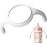 Novent Houder voor babyflesvoeding,Siliconen babyflessenhouder Houder voor babyflessenhandgrepen voor flessen met brede hals, siliconen babyfles, glazen fles