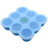 UMIGAL Babyvoedsel bewaarbakjes Silicone 9 porties babyvoeding bewaren en invriezen (Blauw)