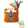 Little Big Friends Soft Activity Book 2 in 1   Multipurpose Developmental Toy   Easily attaches to Crib   Teething Ring   Forest