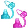 ChooMee SoftSip Voedsel Pouch Top   Baby Led Spenen   Geen morsen Flow Control Valve, Beschermt Childs Mond, 100% Siliconen, BPA Vrij   2CT Aqua Paars