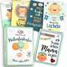 MOMO & STAM Momo&Stam Mijlpaalkaarten voor baby's, 40 stuks, genderneutrale mijlpaalkaarten, cadeau voor geboorte, babyshower, zwangerschap, maandkaarten voor baby's van 1-12 maanden