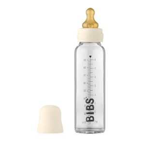 BIBS Baby Glass Bottle Complete Set Latex 225ml (Ivory) - 1 Stk