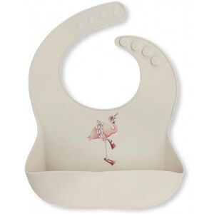 Konges Sløjd bib silicone - nature/flamingo