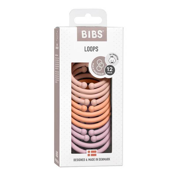 Bibs Loops 12 Pack Til Baby, Blush/peach/dusky Lilac