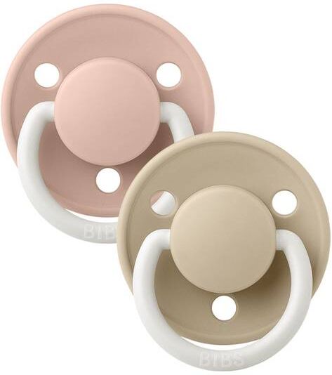 Bibs 2 Pack De Lux Night Silikon Smokker, Blush/vanilla