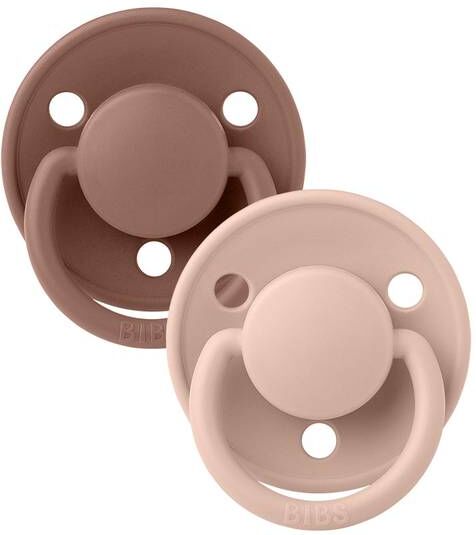 Bibs 2 Pack De Lux Latex Smokker, Woodchuck/blush