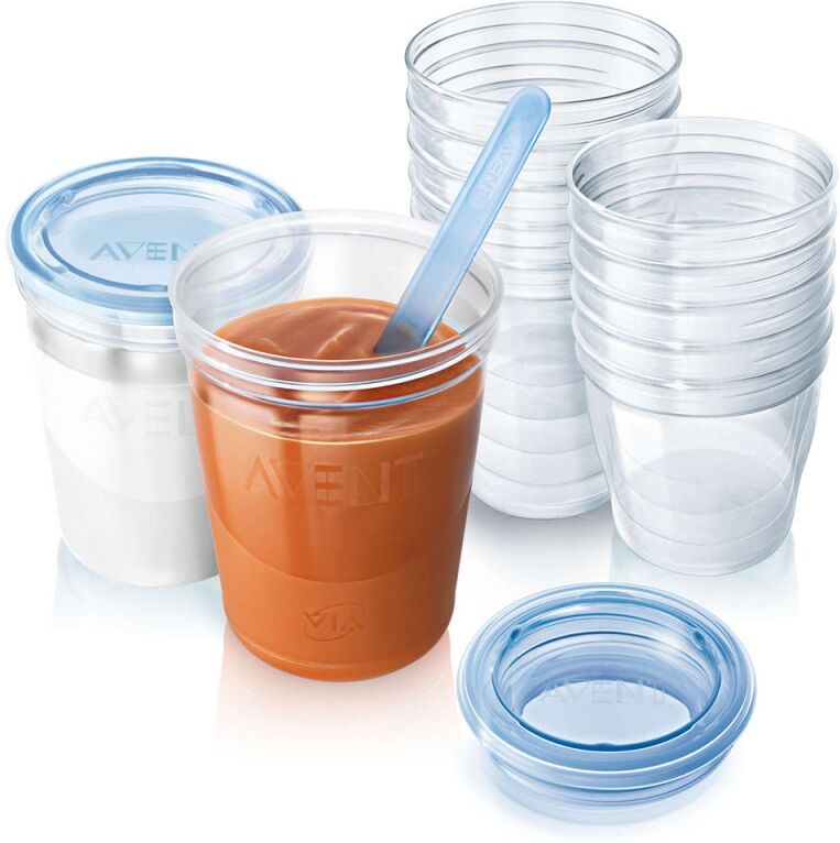 Philips Food Storage Cups 10 x 180 ml + 10 x 240 ml Baby Tilbehør