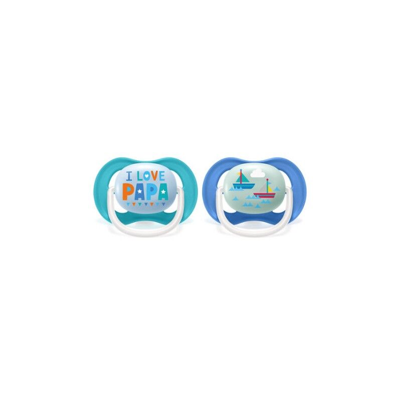 Philips Soother Ultra Air Happy Boys 6-18M 2 stk Smokk