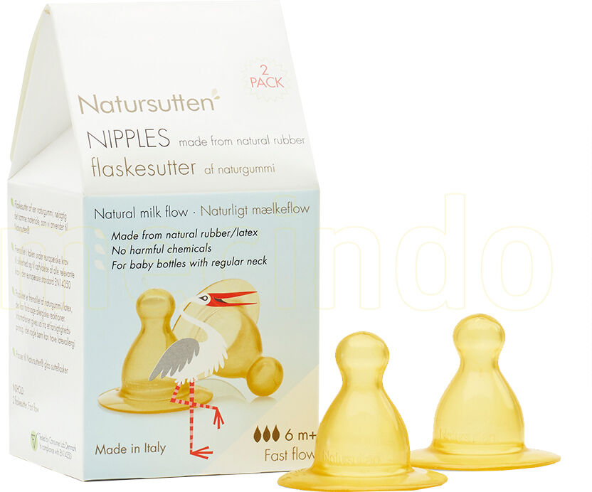 Natursutten Flaskesutter Fast flow 2-pak fra 6 mdr. - 2 stk