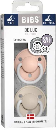 Bibs De Lux Smokk 2-Pk Silicone, Blush Night/vanilla Night