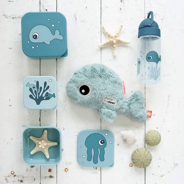 Done By Deer Snack Box 3-Pack Sea Friends, Blue
