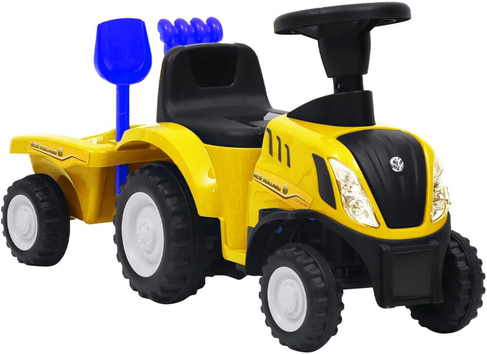 vidaXL Barnetraktor New Holland gul