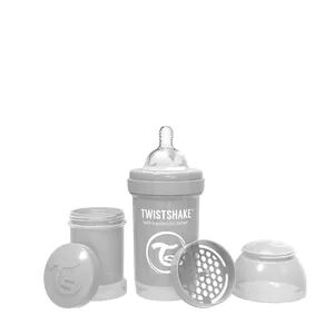 Twistshake tåteflaske antikolikk 0 mdr+ 180 ml - grå