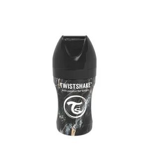 Twistshake Tåteflaske i stål fra Twistshake, 2 mnd+, 260 ml – sort marmor