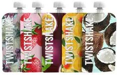 Twistshake Squeezebag på 100 ml fra Twistshake, Fruit – 5 stk