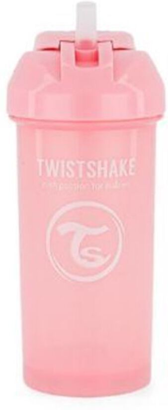 Twistshake Straw Cup 360ml, Pastel Pink