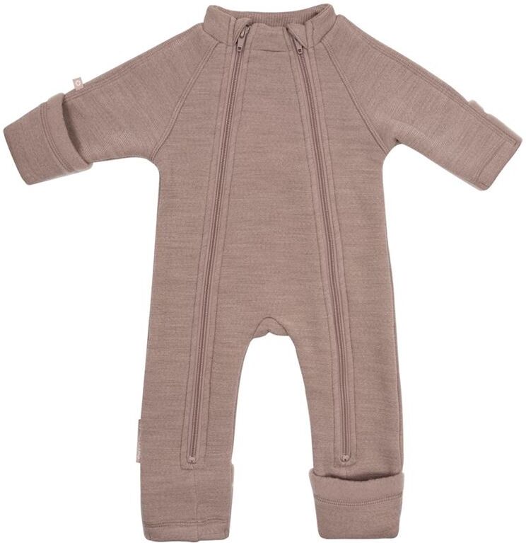 Smallstuff Jumpsuit wool w. 2 zip, soft powder, str 56/62